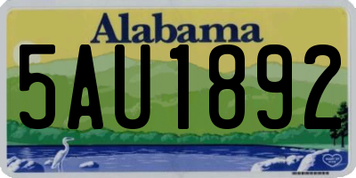 AL license plate 5AU1892