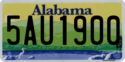 AL license plate 5AU1900