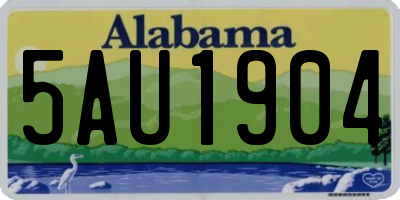 AL license plate 5AU1904