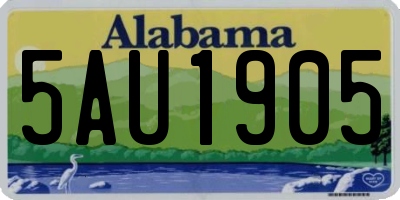 AL license plate 5AU1905