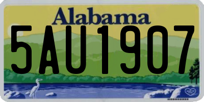 AL license plate 5AU1907