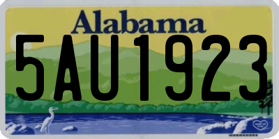 AL license plate 5AU1923