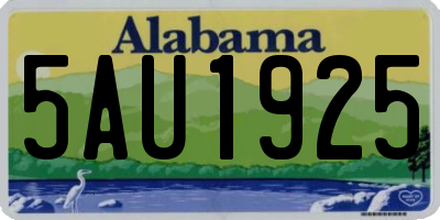 AL license plate 5AU1925