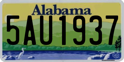 AL license plate 5AU1937