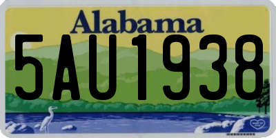 AL license plate 5AU1938