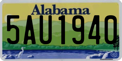 AL license plate 5AU1940