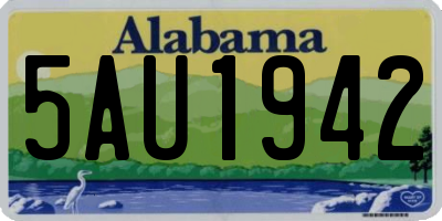 AL license plate 5AU1942