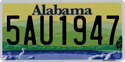 AL license plate 5AU1947