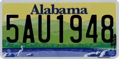 AL license plate 5AU1948