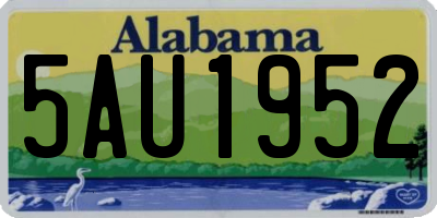 AL license plate 5AU1952