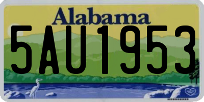 AL license plate 5AU1953