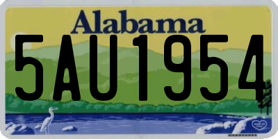 AL license plate 5AU1954