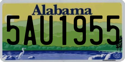 AL license plate 5AU1955