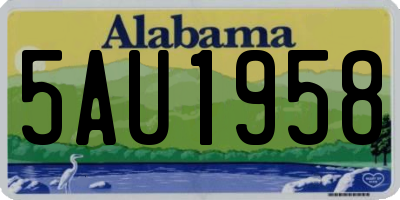 AL license plate 5AU1958