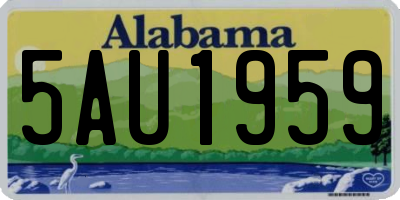 AL license plate 5AU1959