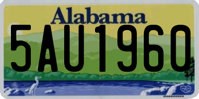 AL license plate 5AU1960