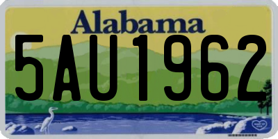 AL license plate 5AU1962
