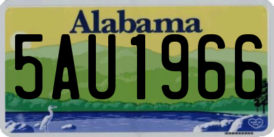 AL license plate 5AU1966