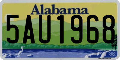 AL license plate 5AU1968