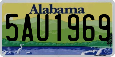 AL license plate 5AU1969