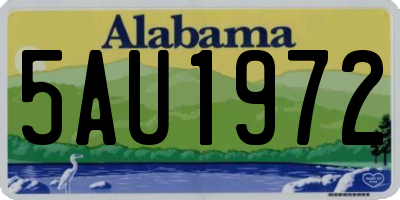 AL license plate 5AU1972