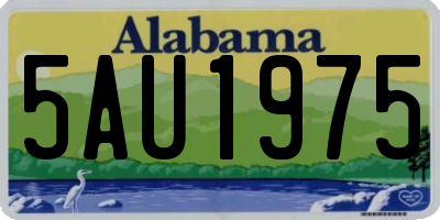 AL license plate 5AU1975