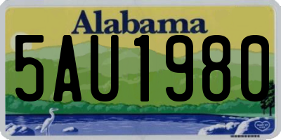 AL license plate 5AU1980