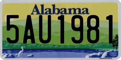 AL license plate 5AU1981