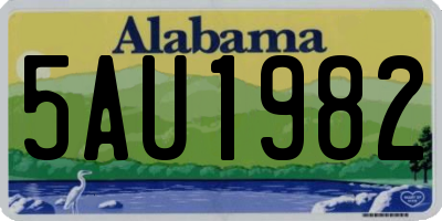 AL license plate 5AU1982