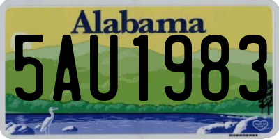 AL license plate 5AU1983