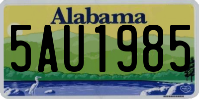 AL license plate 5AU1985