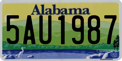 AL license plate 5AU1987