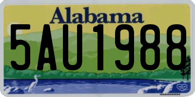 AL license plate 5AU1988