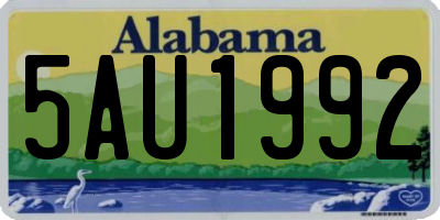AL license plate 5AU1992