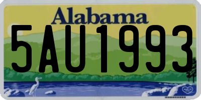 AL license plate 5AU1993