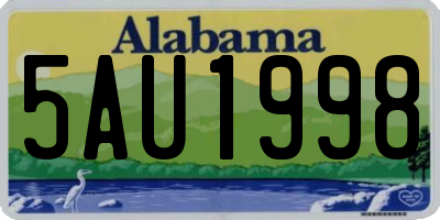 AL license plate 5AU1998