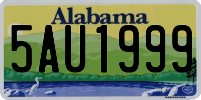 AL license plate 5AU1999