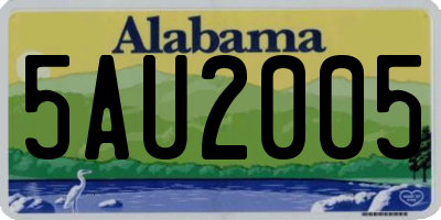AL license plate 5AU2005