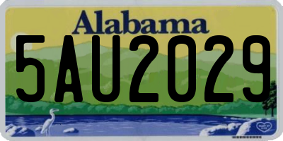 AL license plate 5AU2029