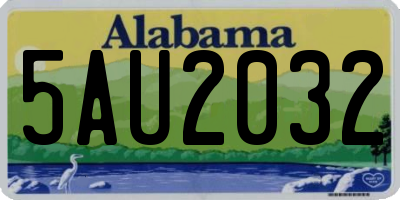 AL license plate 5AU2032