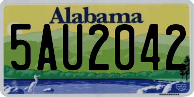 AL license plate 5AU2042