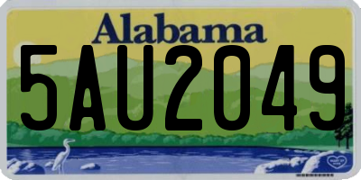 AL license plate 5AU2049