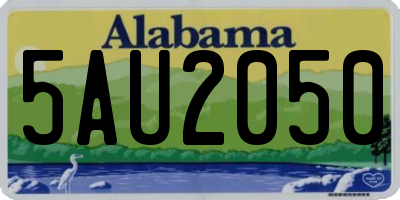 AL license plate 5AU2050