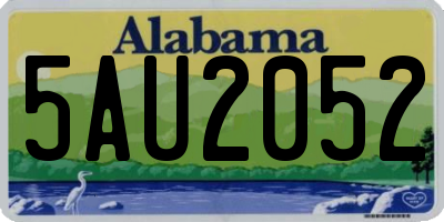 AL license plate 5AU2052
