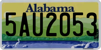 AL license plate 5AU2053