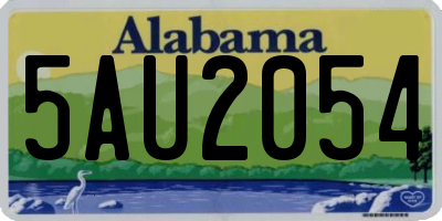 AL license plate 5AU2054