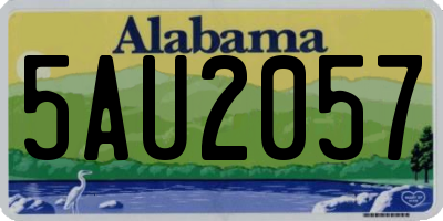 AL license plate 5AU2057