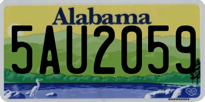 AL license plate 5AU2059