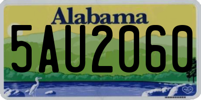 AL license plate 5AU2060