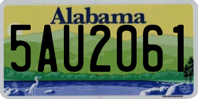 AL license plate 5AU2061